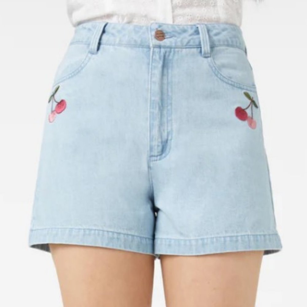 Fruit Salad Embroidered Shorts NWT